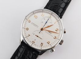 IWC Portuguese Chronograph IW3714 (2015) - White dial 41 mm Steel case