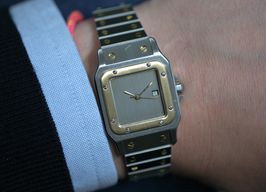Cartier Santos 2961 (1990) - Grey dial 29 mm Gold/Steel case