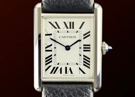 Cartier Tank WSTA0041 (2021) - White dial 25 mm Steel case