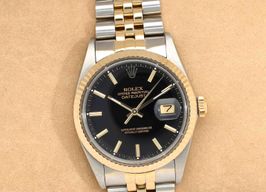 Rolex Datejust 36 16013 (1986) - Zwart wijzerplaat 36mm Goud/Staal