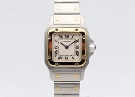 Cartier Santos Galbée W20012C4 (Unknown (random serial)) - White dial 35 mm Gold/Steel case