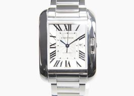 Cartier Tank Anglaise W5310025 (2023) - Silver dial 47 mm White Gold case