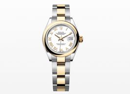 Rolex Lady-Datejust 279163 (2021) - Wit wijzerplaat 28mm Goud/Staal