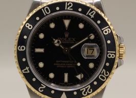 Rolex GMT-Master II 16713 (1989) - Black dial 40 mm Gold/Steel case