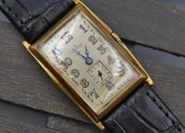 Omega Vintage 30's vintage watch mens Art Deco solid gold 18k Omega cal. 19.4 s 15 P -