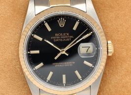 Rolex Datejust 36 16233 (1988) - Zwart wijzerplaat 36mm Goud/Staal