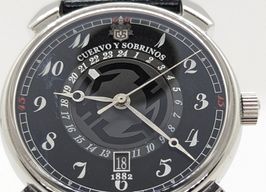 Cuervo y Sobrinos Historiador 3196 (Unknown (random serial)) - Black dial 40 mm Steel case