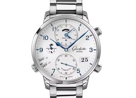 Glashütte Original Senator Cosmopolite 1-89-02-03-02-70 (2023) - Wit wijzerplaat 44mm Staal