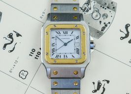 Cartier Santos 2961 (1980) - White dial 29 mm Gold/Steel case