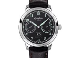 Glashütte Original Senator Observer 100-14-07-02-30 (2022) - Zwart wijzerplaat 44mm Staal