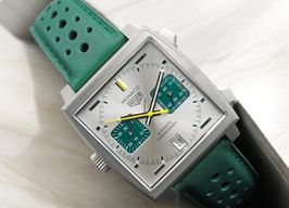 TAG Heuer Monaco CAW218E.FC6565 (2024) - Grijs wijzerplaat 39mm Staal