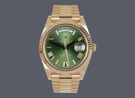 Rolex Day-Date 40 228235 (2024) - Groen wijzerplaat 40mm Roségoud
