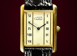 Cartier Tank 681006 (1990) - Wit wijzerplaat 23mm Goud/Staal