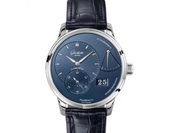 Glashütte Original PanoReserve 1-65-01-26-12-61 (2023) - Blauw wijzerplaat 40mm Staal