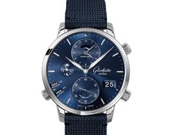 Glashütte Original Senator Cosmopolite 1-89-02-05-02-64 (2023) - Blauw wijzerplaat 44mm Staal