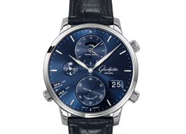 Glashütte Original Senator Cosmopolite 1-89-02-05-02-61 (2023) - Blauw wijzerplaat 44mm Staal