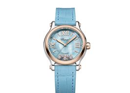 Chopard Happy Sport 278608-6013 (2024) - Turquoise wijzerplaat 33mm Goud/Staal