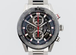 TAG Heuer Carrera Calibre HEUER 01 CAR201W.BA0714 (2020) - Grijs wijzerplaat 43mm Staal