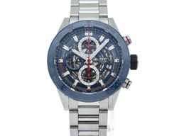 TAG Heuer Carrera Calibre HEUER 01 CAR201T.BA0766 (2020) - Transparant wijzerplaat 43mm Staal