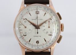 Breitling Vintage 1189 (1952) - Wit wijzerplaat 36mm Geelgoud