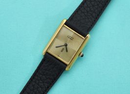 Cartier Tank 6 (1980) - Gold dial 30 mm Silver case