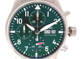 IWC Pilot Chronograph IW388104 (2024) - Groen wijzerplaat 41mm Staal