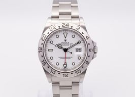 Rolex Explorer II 16570 (2000) - Wit wijzerplaat 40mm Staal
