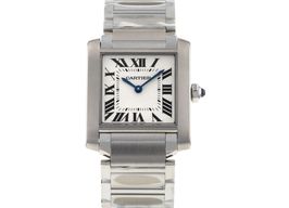 Cartier Tank Française WSTA0005 (2022) - Zilver wijzerplaat 25mm Staal