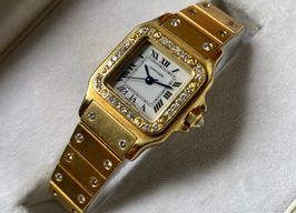 Cartier Santos 0901 (1990) - White dial 24 mm Yellow Gold case