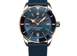 Breitling Superocean Heritage UB2010161C1S1 (2023) - Blauw wijzerplaat 42mm Goud/Staal