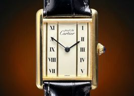 Cartier Tank Vermeil 590005 (1990) - Wit wijzerplaat 23mm Staal