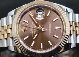 Rolex Datejust 41 126331 (2020) - Brown dial 41 mm Gold/Steel case