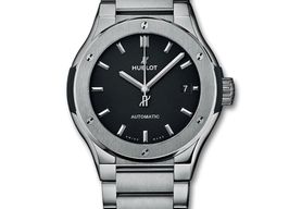 Hublot Classic Fusion 510.NX.1170.NX (2024) - Zwart wijzerplaat 45mm Titanium