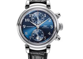 IWC Da Vinci Chronograph IW393402 (Onbekend (willekeurig serienummer)) - Blauw wijzerplaat 42mm Staal