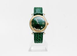 Chopard Happy Sport 278582-6005 (2024) - Groen wijzerplaat 36mm Goud/Staal