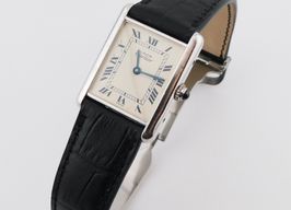 Cartier Tank Vermeil 69006 (1990) - White dial 24 mm Silver case