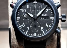 IWC Pilot Double Chronograph IW371815 (2025) - Zwart wijzerplaat 44mm Titanium