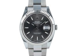 Rolex Datejust 41 126334 (Onbekend (willekeurig serienummer)) - Grijs wijzerplaat 41mm Staal