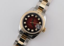 Rolex Lady-Datejust 179173 (2005) - Rood wijzerplaat 26mm Goud/Staal