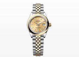 Rolex Lady-Datejust 279163 (2021) - Champagne wijzerplaat 28mm Goud/Staal