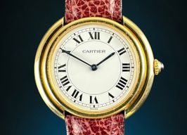 Cartier Vendome 78090 (1970) - Wit wijzerplaat 33mm Geelgoud