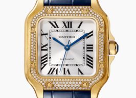 Cartier Santos WJSA0008 (2022) - Zilver wijzerplaat 35mm Geelgoud