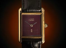 Cartier Tank Vermeil 366001 (1990) - Champagne dial 20 mm Gold/Steel case