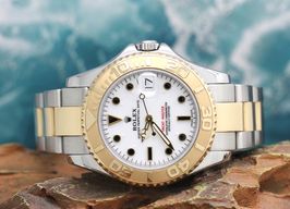 Rolex Yacht-Master 168623 (2005) - White dial 35 mm Gold/Steel case