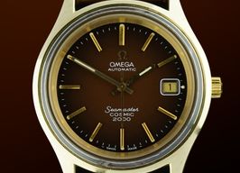 Omega Seamaster 166.128 (1974) - Bruin wijzerplaat 38mm Goud/Staal