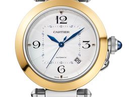 Cartier Pasha W2PA0009 (2024) - Zilver wijzerplaat 41mm Goud/Staal