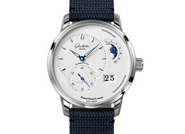 Glashütte Original PanoMaticLunar 1-90-02-42-32-64 (2023) - Zilver wijzerplaat 40mm Staal