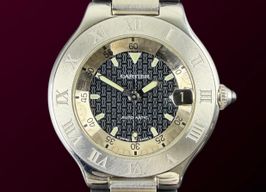 Cartier 21 Chronoscaph 2427 (2002) - Blue dial 37 mm Steel case