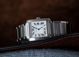 Cartier Tank Française 2301 (Unknown (random serial)) - White dial 25 mm Steel case