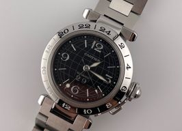 Cartier Pasha 2550 (2000) - Zwart wijzerplaat 35mm Staal